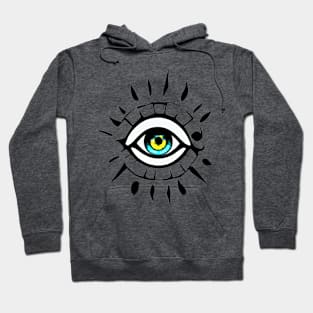 horror eyes fantastic and gotic graphic design ironpalette Hoodie